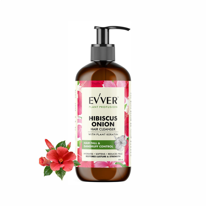 Hibiscus-Onion Natural Hair Cleanser and Shampoo by EVVER - 300ml